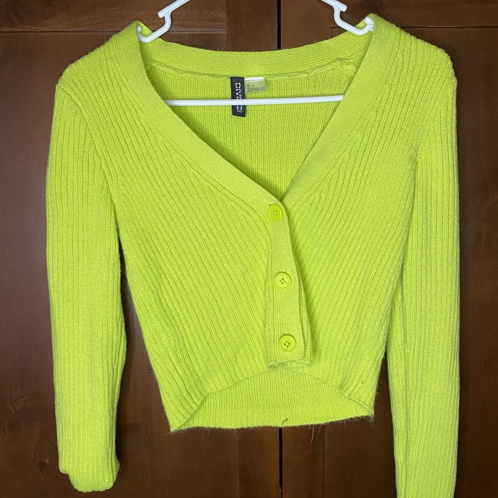 Green Divided cardigan size small!